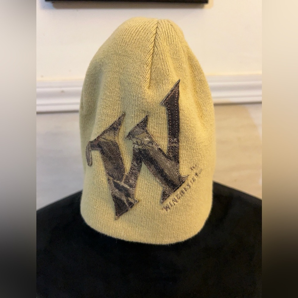 Winchester Signature Olive Green Knit Beanie with Black Label - Picture 5 of 6